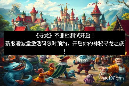 《寻龙》不删档测试开启！新服凌波堂激活码限时预约，开启你的神秘寻龙之旅！
